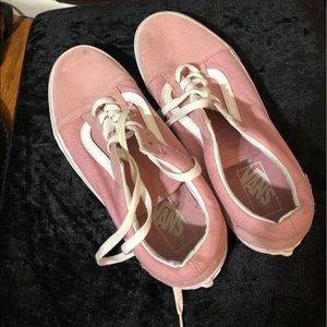 Baby pink suede vans